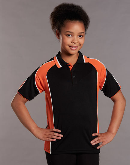 Picture of Winning Spirit Kid'S Cooldry Contrast Polo With Sleeve Panel PS61K