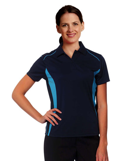 Picture of Winning Spirit Ladies' Cooldry S/S Contrast Interlock Polo PS80