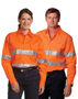Picture of Winning Spirit Men'S Hi-Vis L/S Drill Shirt With 3M Tapes SW52