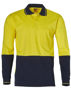 Picture of Winning Spirit Hi-Vis Cotton Two Tone L/S Safety Polo SW36