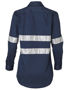 Picture of Winning Spirit Ladies Hivis Cotton Drill Long Sleeves Work Shirt With 3M Reflective Taps WT08HV