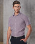 Picture of Benchmark Men's Two Tone Mini Gingham Short Sleeve Shirt M7340S