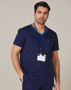 Picture of Benchmark MENS V-NECK CONTRAST TRIM SCRUB TOP M7650