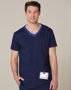 Picture of Benchmark MENS V-NECK CONTRAST TRIM SCRUB TOP M7650