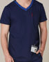 Picture of Benchmark MENS V-NECK CONTRAST TRIM SCRUB TOP M7650