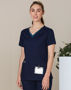 Picture of Benchmark LADIES V-NECK CONTRAST TRIM SCRUB TOP M7660