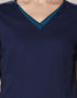 Picture of Benchmark LADIES V-NECK CONTRAST TRIM SCRUB TOP M7660