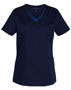 Picture of Benchmark LADIES V-NECK CONTRAST TRIM SCRUB TOP M7660