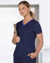 Picture of Benchmark LADIES V-NECK CONTRAST TRIM SCRUB TOP M7660