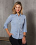 Picture of Benchmark Women's Fine Chambray 3/4 Sleeve Shirt M8013