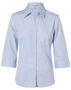 Picture of Benchmark Women's Fine Chambray 3/4 Sleeve Shirt M8013