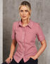 Picture of Benchmark Ladies' Gingham Check Short Sleeve Shirt M8300S