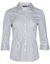 Picture of BENCHMARK Women's  Executive Sateen Stripe 3/4 Sleeve Shirt M8310Q