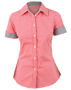 Picture of BENCHMARK Ladies' Gingham Check Short Sleeve Shirt M8330S