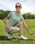 Picture of Winning Spirit SUSTAINABLE JACQUARD KNIT POLO Ladies PS96