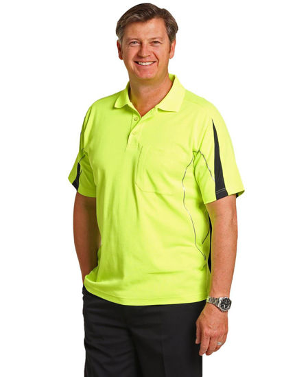 Picture of Australian Industrial Wear HI-VIS LEGEND SHORT SLEEVE POLO Mens SW25A