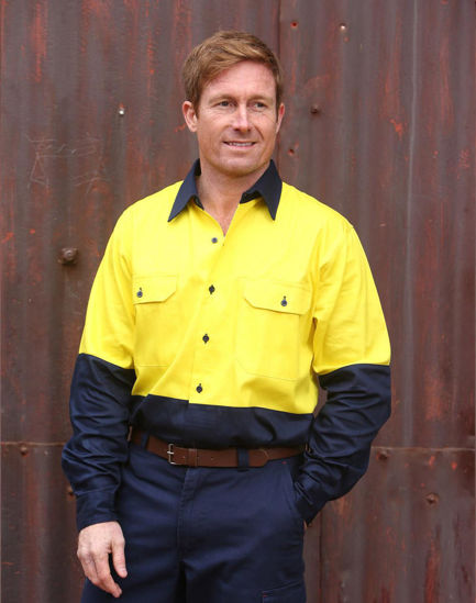 Picture of Australian Industrial Wear COTTON DRILL SAFETY SHIRT SW54