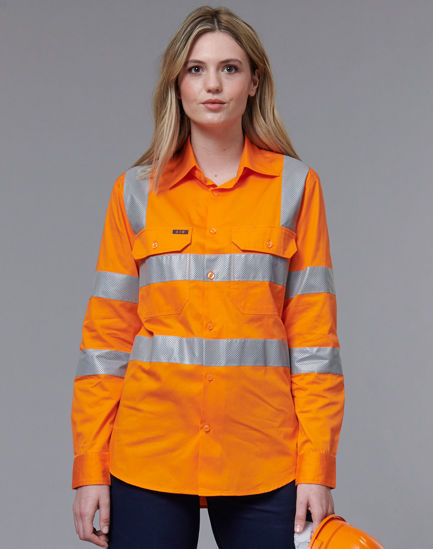 Picture of Australian Industrial Wear VIC Rail Lightweight Safety Shirt- Unisex SW55