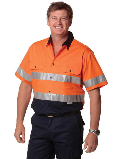 Picture of Australian Industrial Wear SHORT SLEEVE SAFETY SHIRT SW59