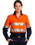 Picture of Australian Industrial Wear WOMEN'S LONG SLEEVE SAFETY SHIRT SW65