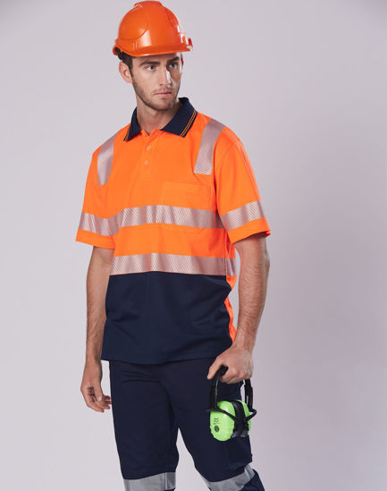 Picture of Australian Industrial Wear UNISEX TRUEDRY® BIOMOTION SEGMENTED SS SAFETY POLO SW73