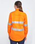 Picture of Australian Industrial Wear UNISEX HI-VIS COOL BREEZE CLOSED FRONT LS SHIRT WITH  PERFORATED TAPE SW87