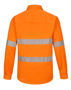 Picture of Australian Industrial Wear UNISEX HI-VIS COOL BREEZE CLOSED FRONT LS SHIRT WITH  PERFORATED TAPE SW87