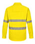 Picture of Australian Industrial Wear UNISEX HI-VIS COOL BREEZE CLOSED FRONT LS SHIRT WITH  PERFORATED TAPE SW87