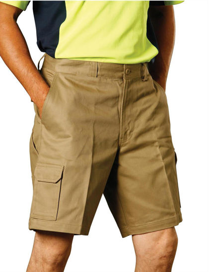 Picture of Australian Industrial Wear MEN'S HEAVY COTTON DRILL CARGO SHORTS WP06