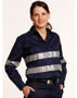 Picture of Australian Industrial Wear WOMEN'S COTTON DRILL WORK SHIRT WITH 3M TAPES WT08HV